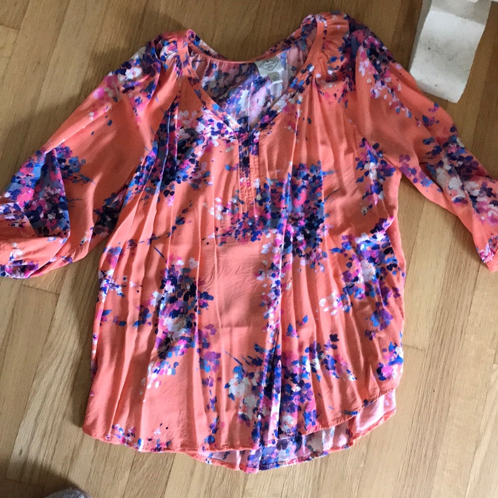 Orange floral top